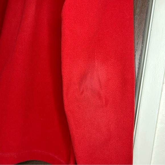 The North Face Men’s Lightweight Fleece Jacket Quarter Zip Red Size Large - Picture 6 of 10